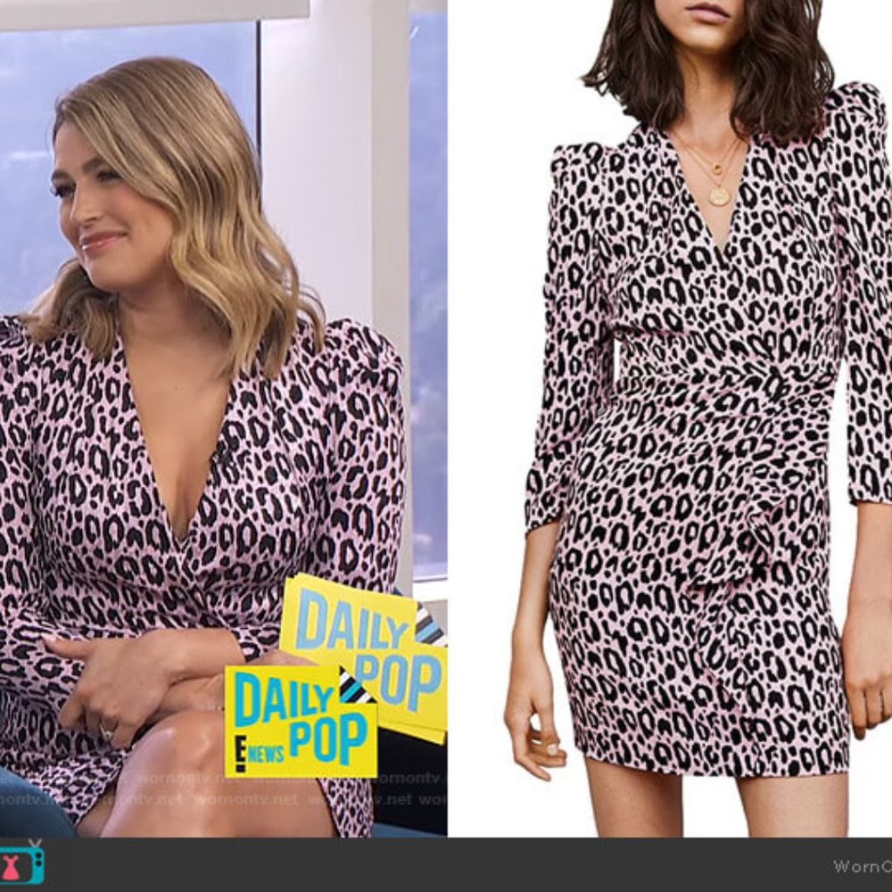 NWT Maje Ripanta Leopard-Print Mini Dress